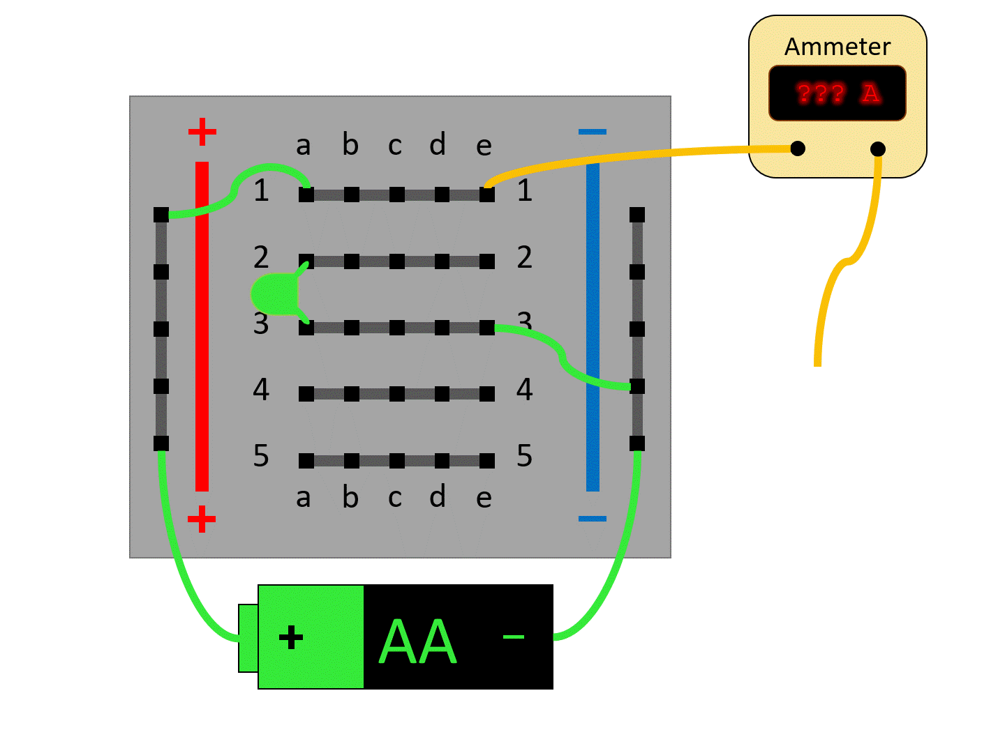 Ammeters And Voltmeters Breadboard Circuitry Unit Positive Physics