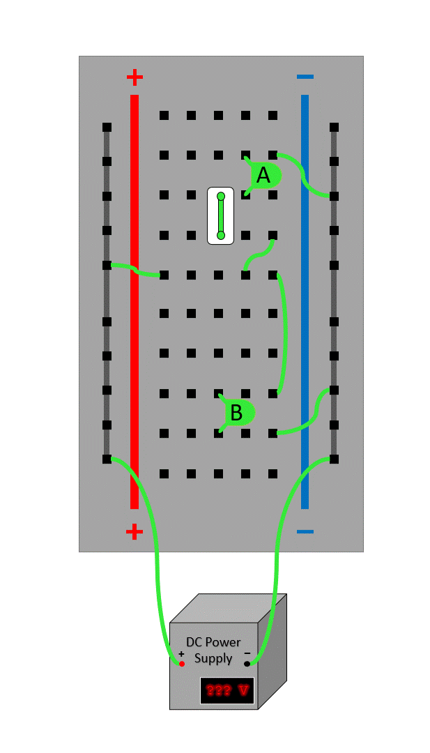 Medium Breadboard Ohm's Law - Breadboard Circuitry Unit - Positive Physics